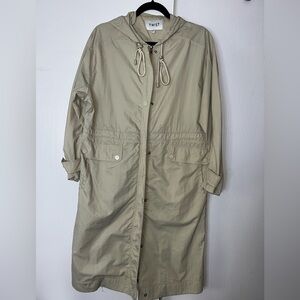 NWOT Twist waterproof hooded midi jacket